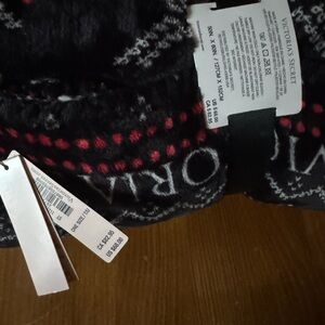 Victoria's Secret Black and Pink Patterned blanket